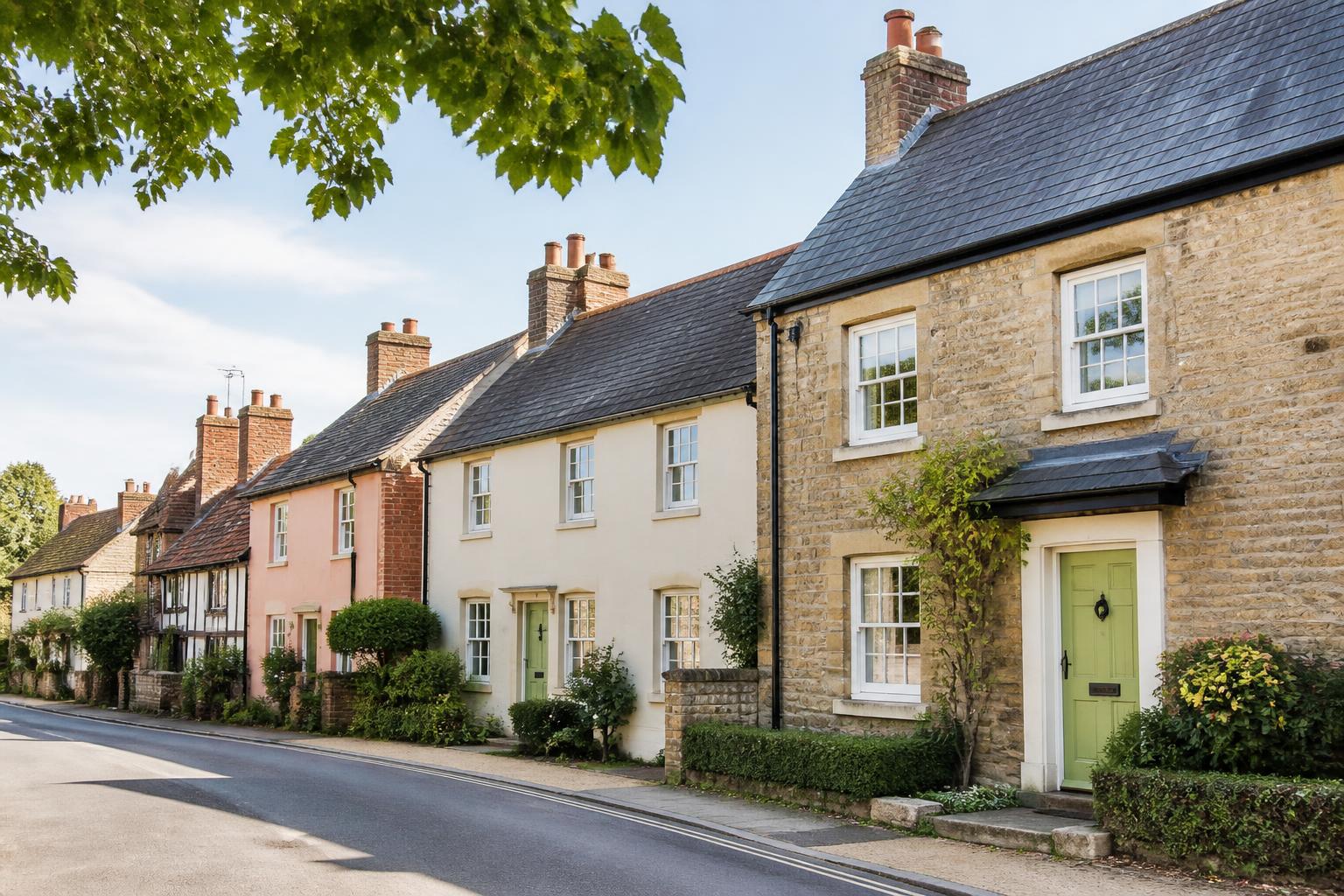 A British residential street considered during a home search